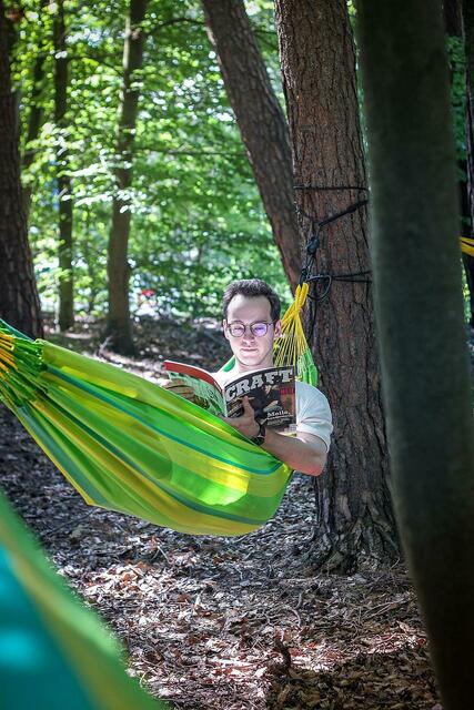 Der neue "Hängematten-Park" der TU Kaiserslautern bietet Erholung pur mitten im Wald | Foto: TUK