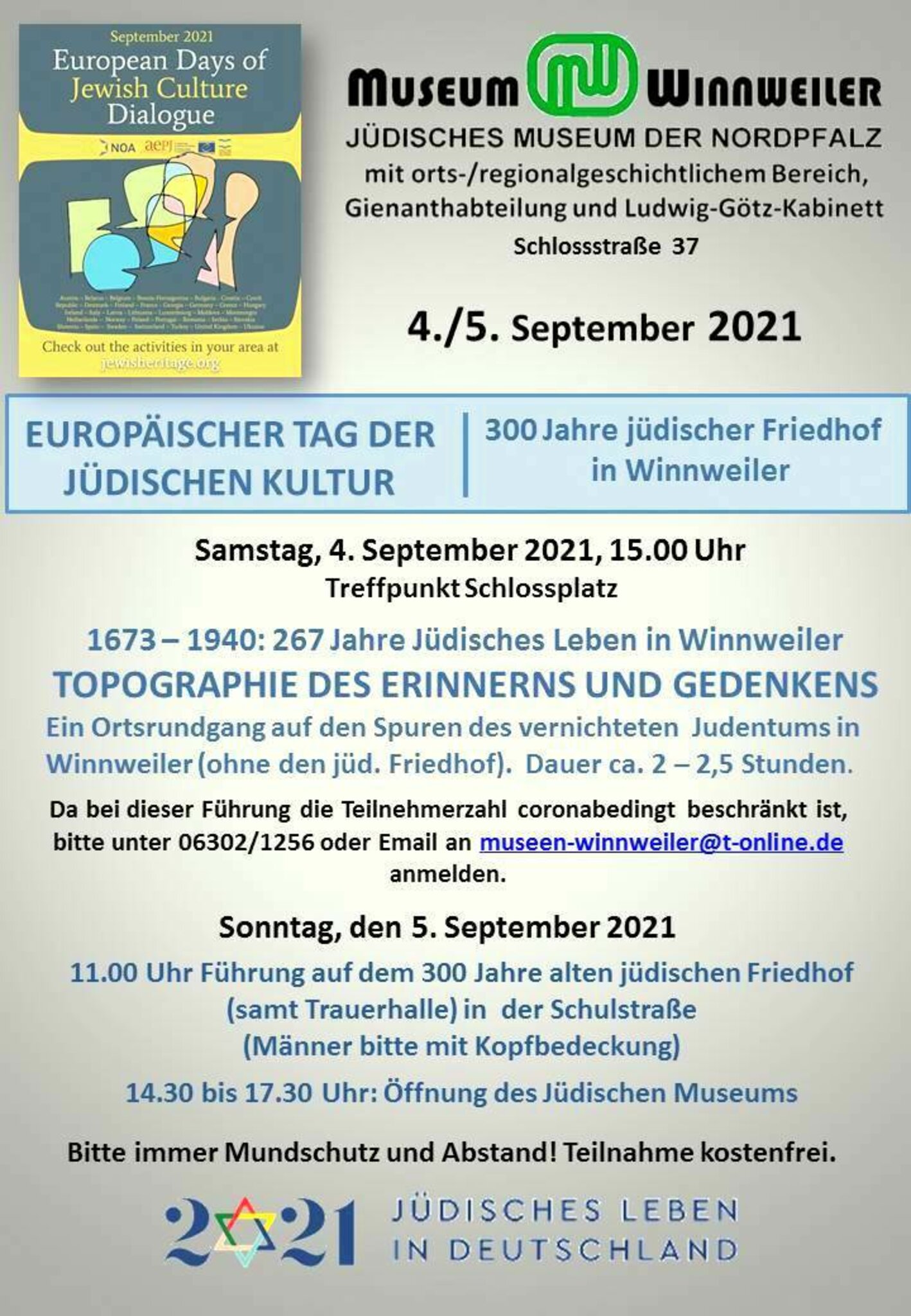 Jüdisches Museum Winnweiler 25. Europäischer Tag der jüdischen Kultur