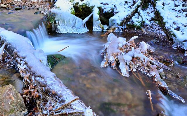 Foto: Eiszeit im Wildensteiner Tal - Foto: Florian Bauer