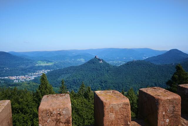 Aussicht auf die Burg Trifels am Rehbergturm | Foto: Florian Bauer