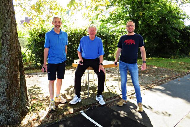 Haben die Hand am Drücker beim Sprint: Peter Feick, Edgar Christ und Holger Mericantante | Foto: Brigitte Melder