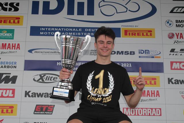 Der Dresdner Lennox Lehmann (KTM) ist mit 15 Jahren der jüngste IDM-Doppelmeister aller Zeiten (Foto Michael Sonnick)