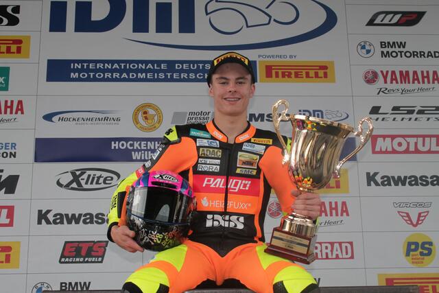 Der Dresdner Lennox Lehmann (KTM) ist mit 15 Jahren der jüngste IDM-Doppelmeister aller Zeiten (Foto Michael Sonnick)
