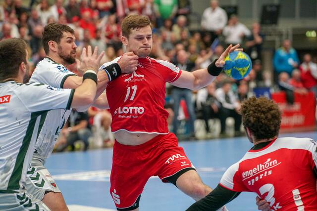 Der ehemalige Eulen-Spieler David Schmidt (jetzt beim Bergischer HC) wurde Nationalspieler (Foto Harry Reis/Eulen)
