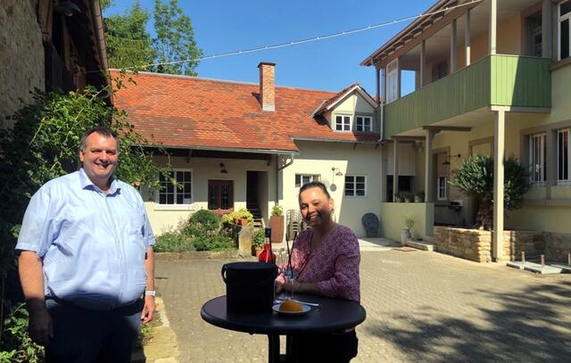 MdL Ansgar Mayr zu Besuch im Berthold 57 in Kraichtal- Gochsheim | Foto: D. Wagner