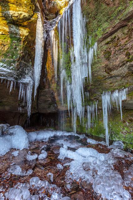 Wenn die Hölle einfriert: Wasserfall am Teufelsfelsen im Winter | Foto: Jens Vollmer