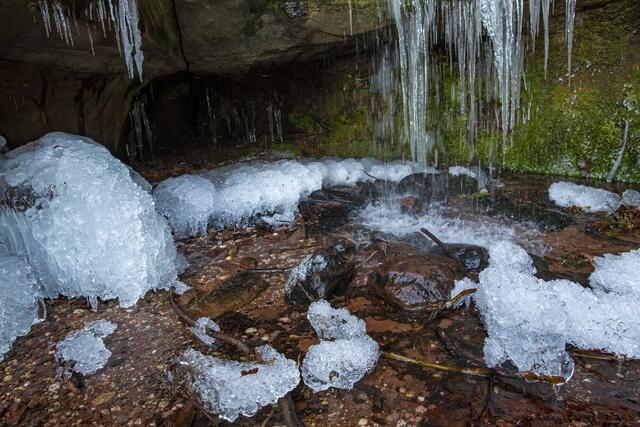 Wasser und Eis am Teufelsfelsen | Foto: Jens Vollmer