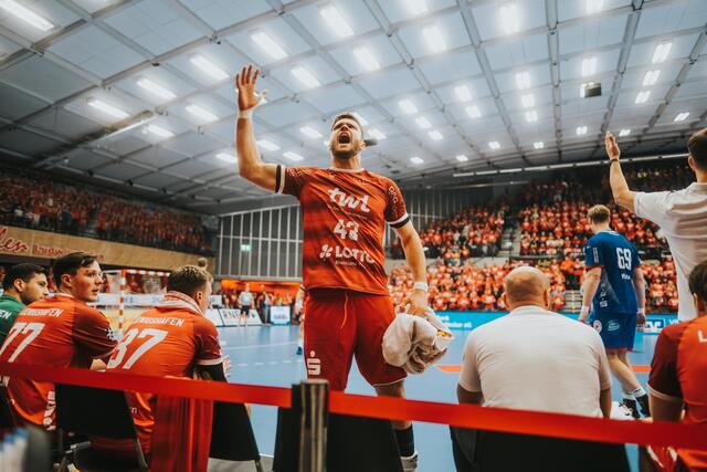 Als Volontäre berichteten wir auch vom Spitzensport in der Region, hier die Handballer der Eulen Ludwigshafen