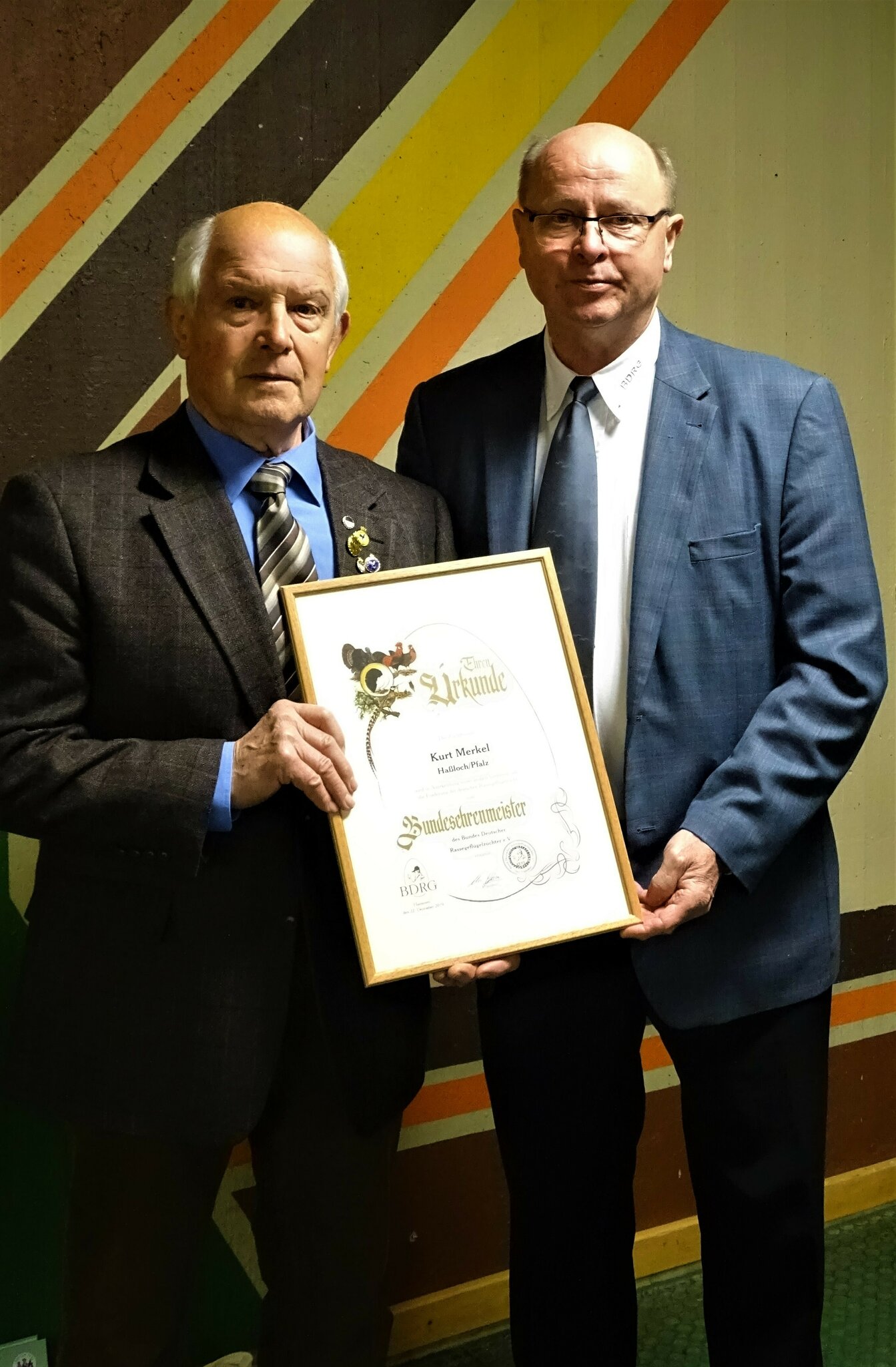Höchste Ehrung für Rassegeflügelzüchter Kurt Merkel Leidenschaftlicher