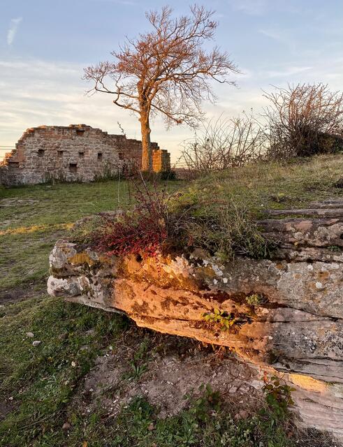 Sonnenuntergang auf der Ruine Lindelbrunn | Foto: Photo Ulrich Mueller