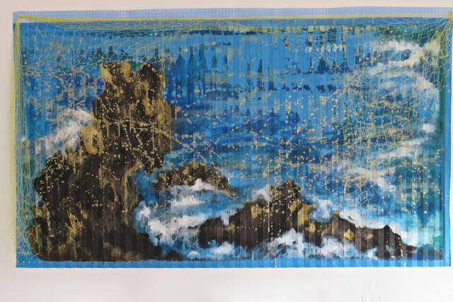 Auf Viskose gemalt | Foto: Brigitte Melder