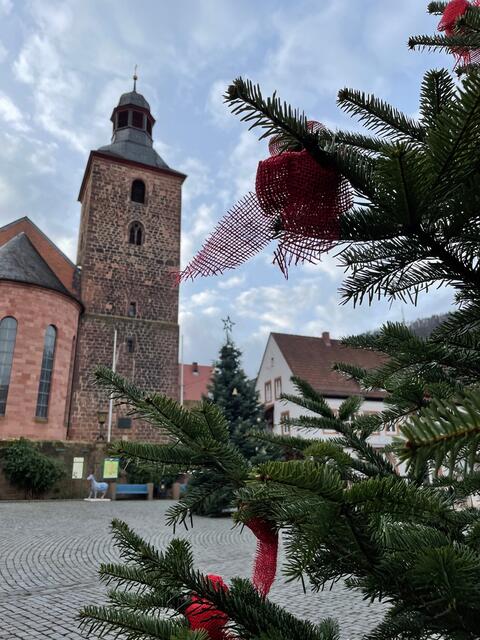 Geschmückte Bäume säumen die Straßen der Innenstadt und verbreiten weihnachtlichen Flair. | Foto: Stadt Annweiler