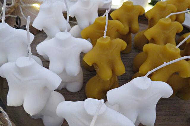 Ausgefallene Kerzen, eigentlich zu schade zum Abbrennen | Foto: Brigitte Melder