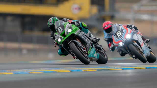 Jan Bühn (Startnummer 8) beim Rennen in Le Mans/Frankreich (Foto Team Bolliger)