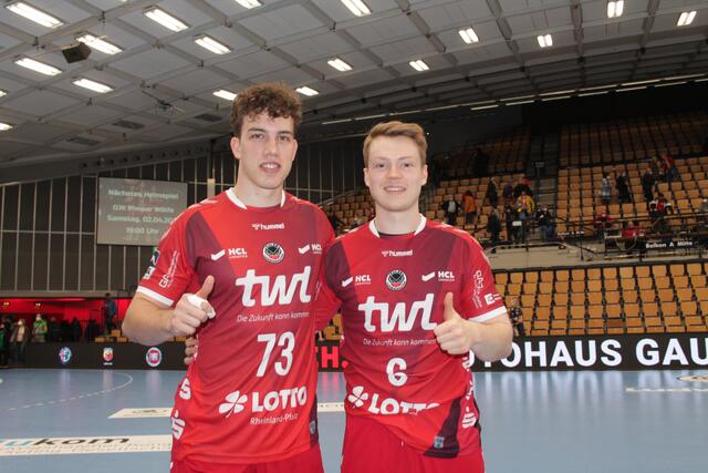 Veit Schlafmann (links) und Tim Schaller standen erstmals im Eulen-Kader (Foto Michael Sonnick)