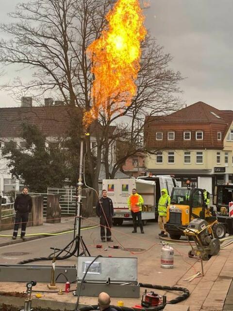 Nachdem es bei Tiefbauarbeiten zur Verlegung von Glasfaserkabeln im Bereich Luitpoldstraße und Vordere Fröhnstraße an zwei Tagen hintereinander zur Beschädigung der Gasleitung kam, hat die Verbandsgemeinde Landstuhl in Absprache mit dem Landkreis als Auftraggeber die weiteren Bauarbeiten bis auf weiteres eingestellt | Foto: Verbandsgemeinde Landstuhl