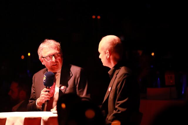 Mannheims OB Peter Kurz im Gespräch mit Stefan Kleiber. | Foto: Erich Rathgeber