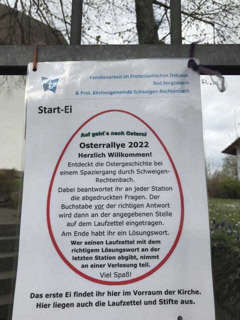 Start für den Osterspaziergang
