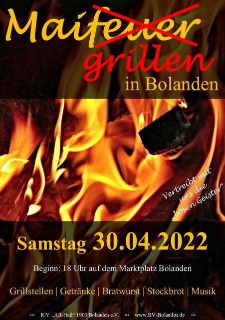 Veranstaltungs-Flyer "Maigrillen" | Foto: |szip