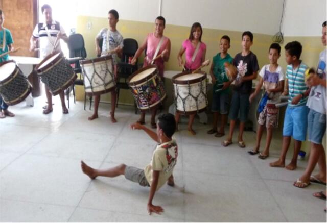 Percussion und Capoeira Darbietung der Musikgruppe am Nachmittag | Foto: FKB