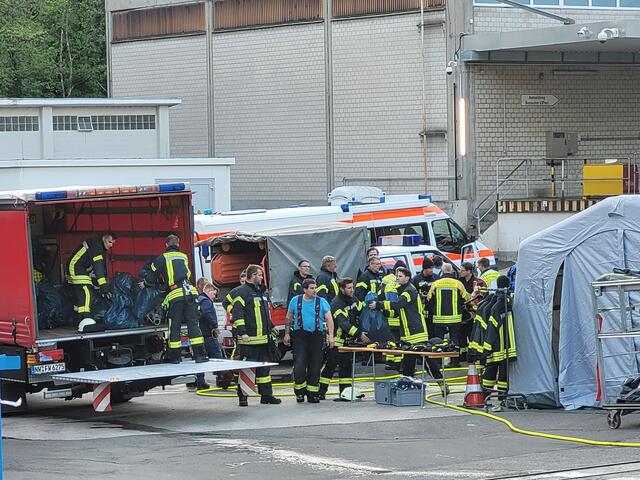 Die Neustadter Feuerwehr im Rückzug. | Foto: Markus Pacher