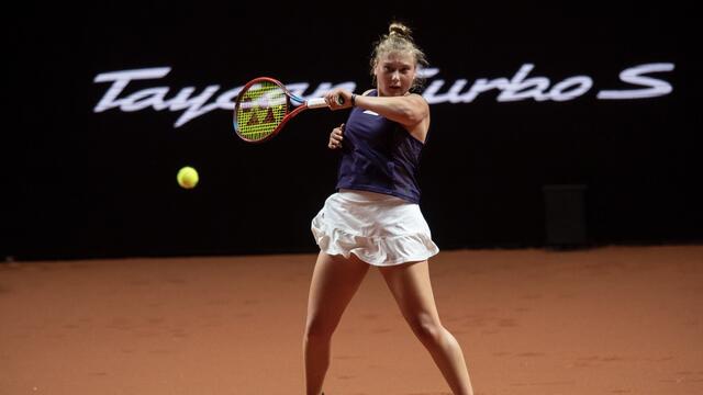 Nastasja Schunk aus Altrip hat das Finale der Wiesbaden Tennis Open (WTO) (Foto Porsche AG)