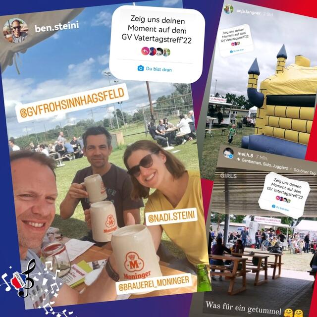 Aufruf - Zeig uns deinen Moment auf dem GV Vatertagtstreff 2022 | Foto: 2022 - Gesangverein Frohsinn KA-Hagsfeld 1890 e.V.