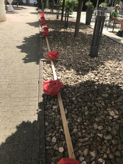 Rosen weisen den Weg zum Rosenmarkt | Foto: B. Bender