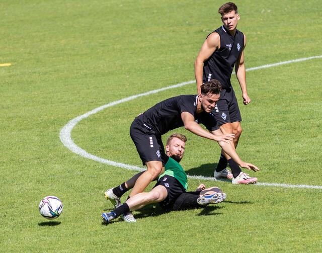Voller Einsatz beim Trainingsspiel. | Foto: Christian Gaier