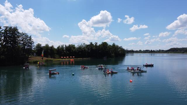 Die Regatta auf dem Epplesee am Rhein bei Neuburg | Foto: Pädagogische Landesinstitut RLP