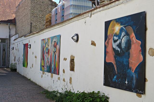 Prot. Gemeindehaus Ausstellung Uschi Freymeyer, Thea Habig u. Karin Paul | Foto: Brigitte Melder