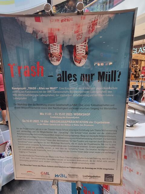 Der GML-Workshop "Trash - alles nur Müll?" fand in der Rheingalerie statt | Foto: Basaric-Steinhübl