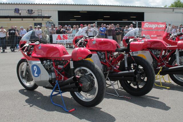 Die legendären MV Agusta-Rennmaschinen mit 3, 4 und 6-Zylindern (Foto Michael Sonnick)