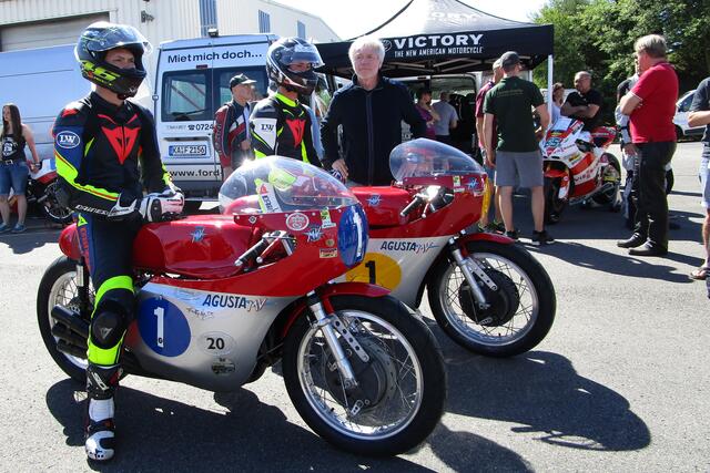 Der Sammler Bernd Wagner bringt nach St. Wendel die einzigartige Sechszylinder MV Agusta (Foto Thomas Haas)
