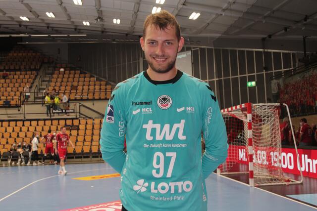 Torhüter Žiga Urbič von den Eulen Ludwigshafen (Foto Michael Sonnick)