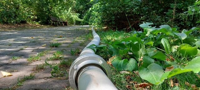 Einige hundert Meter Schlauch dürften im Einsatz sein | Foto: Tim Altschuck