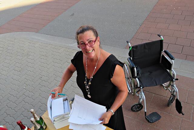 Natalie Reichel , obwohl verletzt,  fleißig bei der Arbeit | Foto: Brigitte Melder