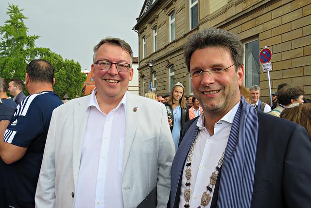 Staatssekretär David Profit und Bürgermeister Christoph Glogger | Foto: Brigitte Melder