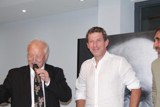 Moderator Hans Kuhn (links) interviewt  Michael Rich (Foto Michael Sonnick)