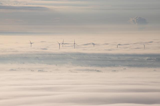 Windräder im Nebel / Herxheim bei Landau / September
Bild: privat / Georg Beck