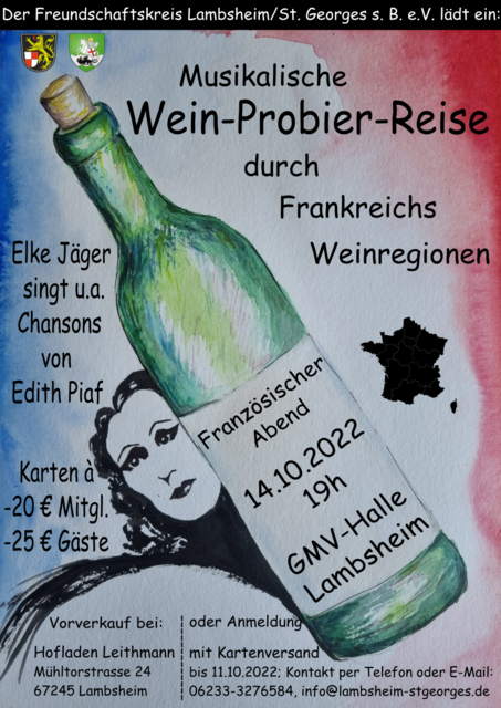 Lassen Sie sich diesen außergewöhnlichen Abend nicht entgehen. | Foto: © Freundschaftskreis Lambsheim - St. Georges sur Baulche e.V.