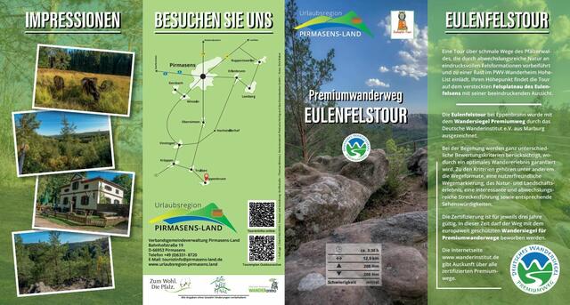 Faltblatt Wanderweg „Eulenfels-Tour“ bei Eppenbrunn | Foto: (C) VG PS-Land