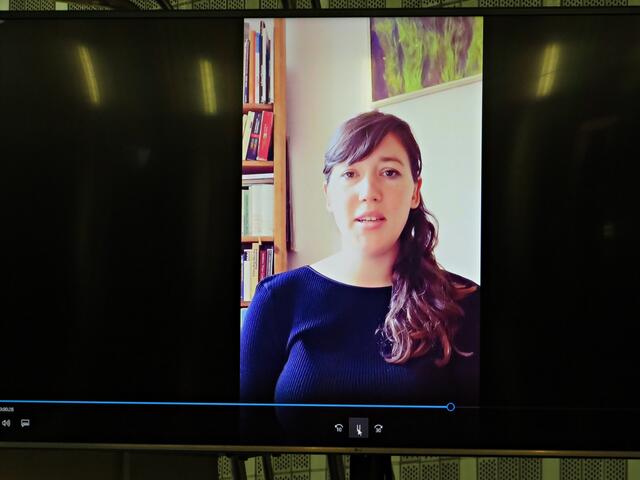Sängerin Johanna Amelie per Videobotschaft zugeschaltet | Foto: Brigitte Melder