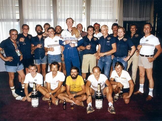 Walter Röhrl mit seinem Opel-Team