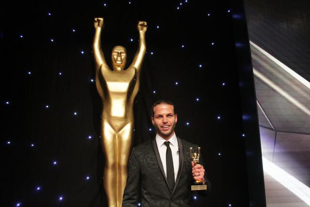 Im Vorjahr hatte der Kapitän Dennis Diekmeier vom Zweitligisten SV Sandhausen den SportAward Publikumsliebling gewonnen (Foto Michael Sonnick)