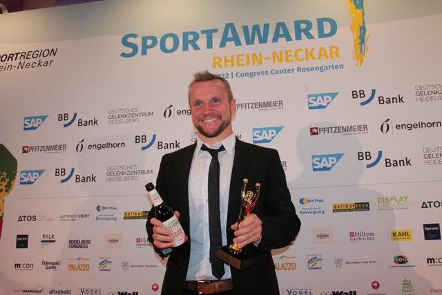 Der Triathlet Dirk Oswald vom TSV Oftersheim nahm am Iron Man auf Hawaii teil und gewann den SportAward Rhein-Neckar in der Kategorie „Publikumsliebling“ (Foto Michael Sonnick)