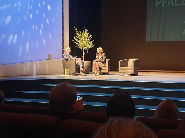 Charlotte Glück im Interview mit Sven Gütermann | Foto: Silke Fath 