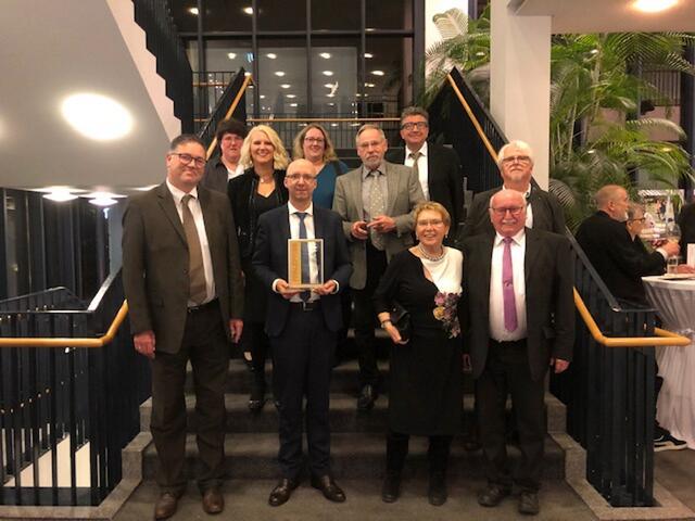 Sven Gütermann mit seinen geladenen Gästen | Foto: Reiner Niederberger