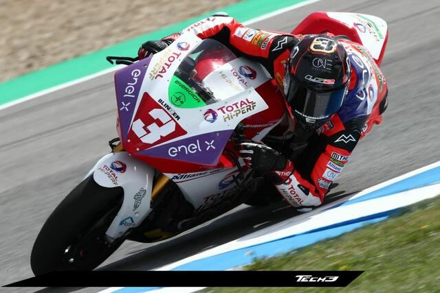 Lukas Tulovic gewann 2021 als erster deutscher Fahrer das MotoE-Rennen auf dem Red Bull-Ring in Österreich (Foto Tech3-Team)