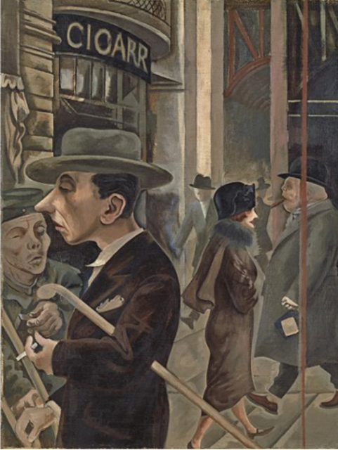 George Grosz_ "Strassenszene (Kurfuerstendamm)" von 1925, Museo Nacional Thyssen-Bornemisza, Madrid | Foto: Estate of George Grosz, Princeton, N.J. / VG Bild-Kunst, Bonn 2022